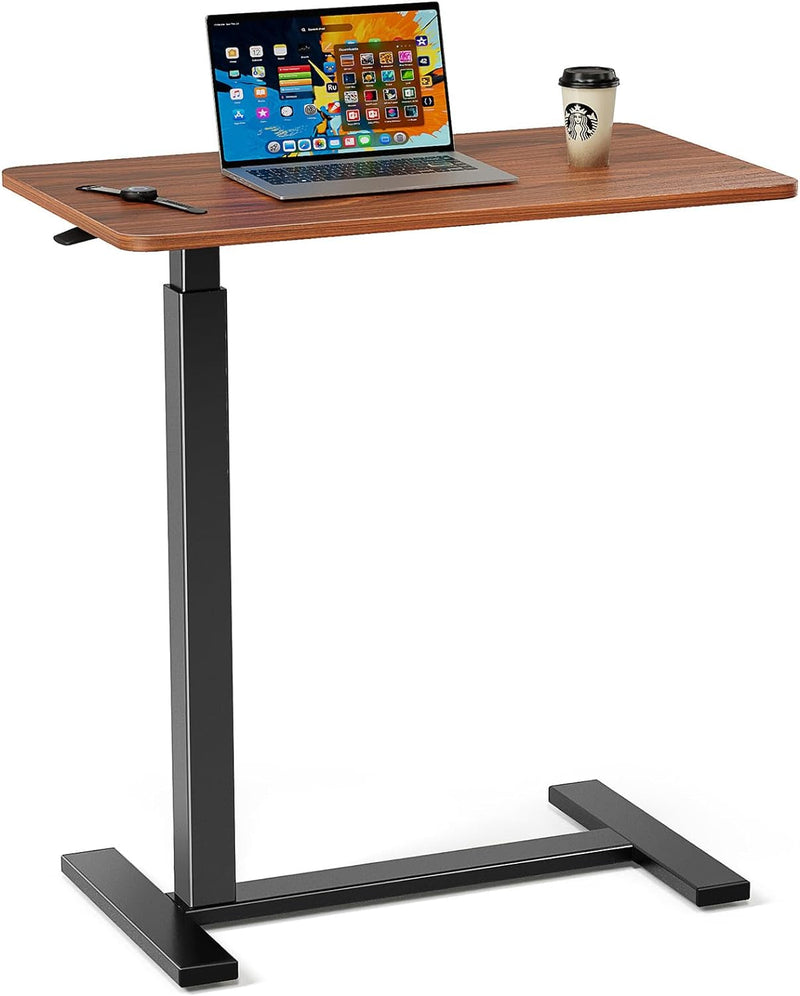 DUMOS Standing Rolling Desk Adjustable Height, Mobile Desk with Wheels Mobile Laptop Desk for Office, Home and Study