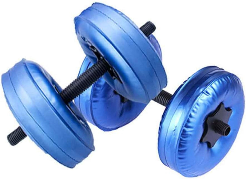 1 Pair Weight Adjustable Water Filled Dumbbells, 8-10 KG Portable Gym Dumbbells, Home & Outdoor Travel Weightlifting Exercise Fitness Dumbbell Equipment for Bodybuilding Training