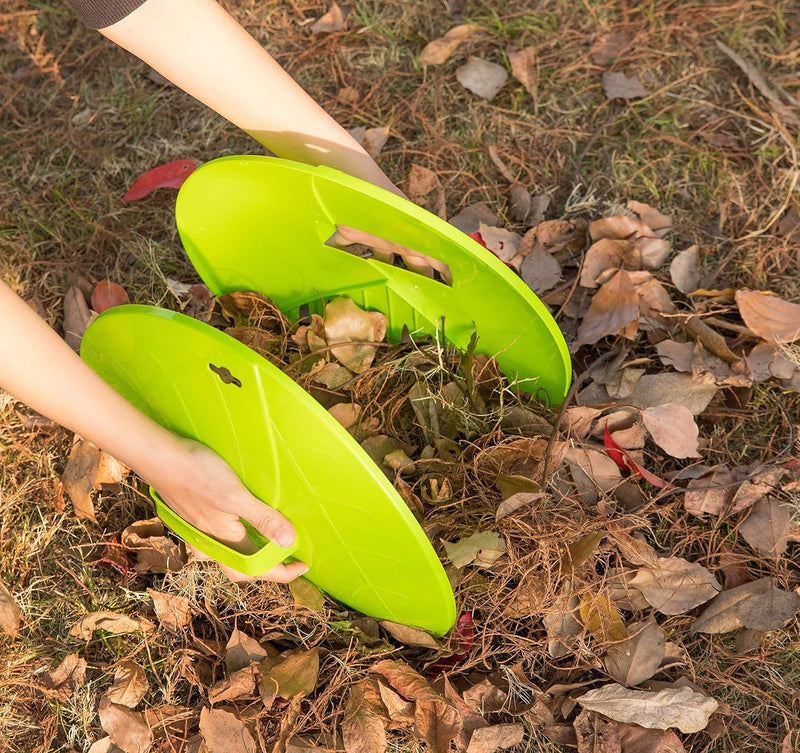 Gardenised Pair of Leaf Scoops, Hand Rakes for Lawn and Garden Cleanup (Qi003286),Green