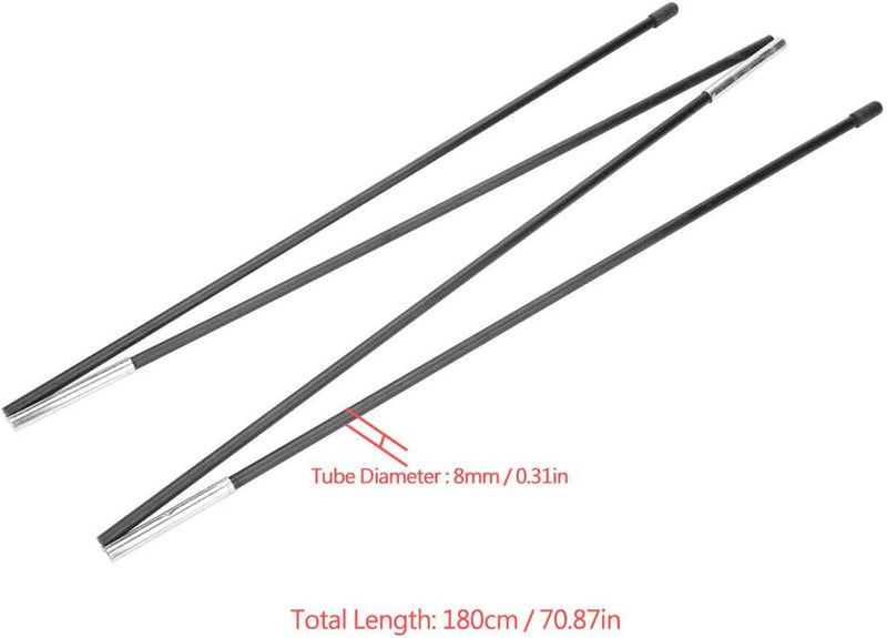 Ejoyous Tent Pole Replacement Kit, Fiberglass Tent Pole Flexible Rods Bars Outdoor Camping Tent Stakes Accessories for Double Tents Support Rods Awning Frames Kit