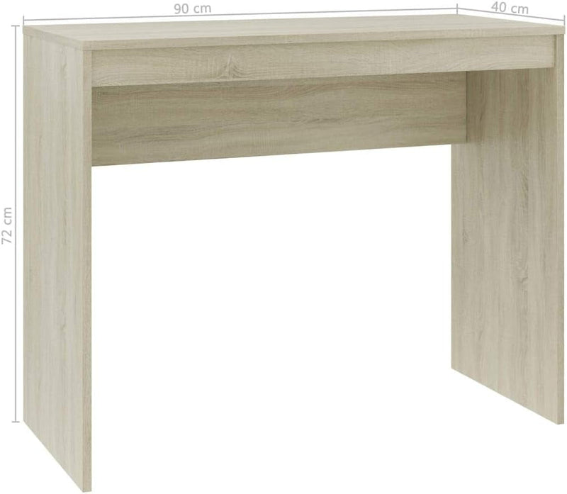 Desk Sonoma Oak 35.4"X15.7"X28.3" Chipboard PC Laptop Table Wood Work-Station Study Home Office Furniture