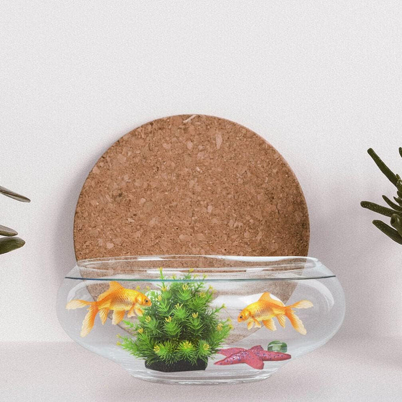 Betta Tank Glass Planter Bowl Terrarium Succulent Planter Air Plant Hydroponic Display Floating Candles Decorative Centerpiece Floral Container Home Decor S round Fish Bowl