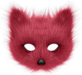 Animal Fox Wolf Mask Halloween Party Cosplay Costumes Props Plush Cat Half Face Masks Carnival Christmas Masquerade