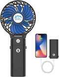 Handfan 2024 New 5200Mah Mini Handheld Fan, 5-20 Working Hours Personal Fans, 3 Speeds Strong Airflow USB Small Desk Fan with Portable Rechargeable Foldable Feature, Gifts for Women/Mom/Her/Girl-Blue