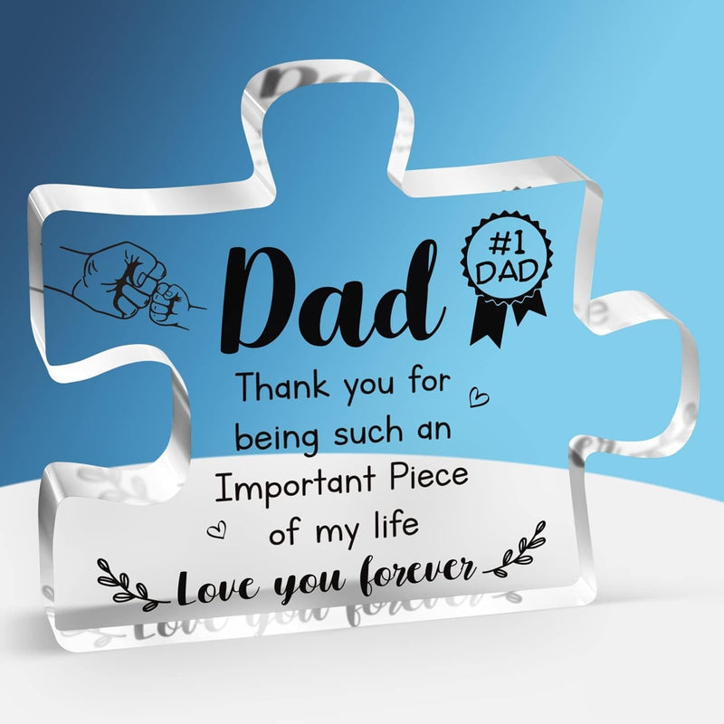 Gifts for Mom - Delicate Mom Birthday Gifts from Daughter Son - Engraved Acrylic Block Puzzle Piece 3.9 X 3.3 Inch - Mothers Day Birthday Christmas Gifts for Mom, Ideas