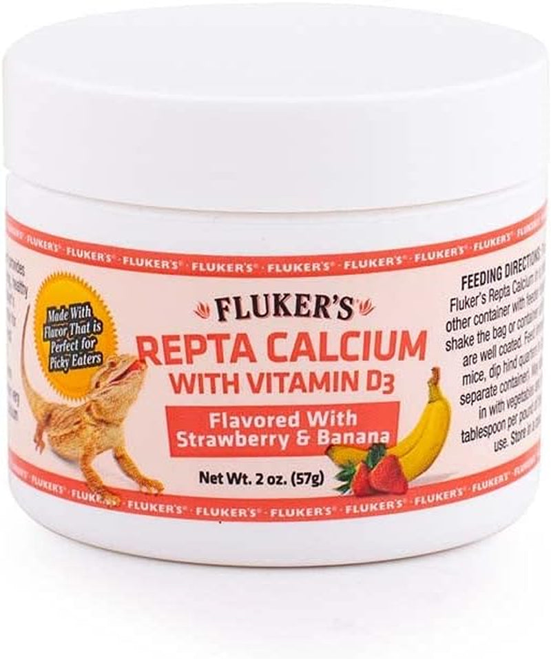 Fluker'S Strawberry Banana Flavored Repta Calcium with Vitamin D3, 4 Oz