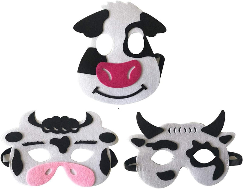 3 Piece Felt Masks Animal Halloween Masks Dress-Up Party Accessory Parent-Child Game