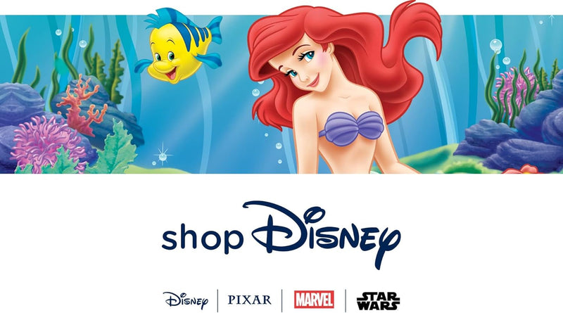 Disney Store Official Ariel and Flounder Swim Bag, the Little Mermaid, Zip Front Sack for Kids with Character Artwork and Iridescent Background