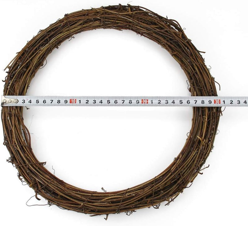 2Pcs 4" Natural Grapevine Wreath DIY Crafts Rattan Wreaths for Christmas Door Hanging Wall Window Holiday Festival Wedding Decoration (2PCS 10Cm/3.9Inch)