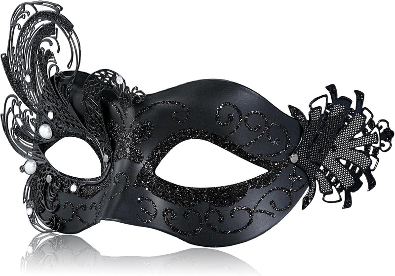 2024 New Purple Masquerade Mask for Women-Peacock Metal Filigree Venetian Mask- Butterfly Mascarade Mask for Women -Perfect for Mardi Gras, Halloween Parties, Costume Party, Carnivals, Wedding