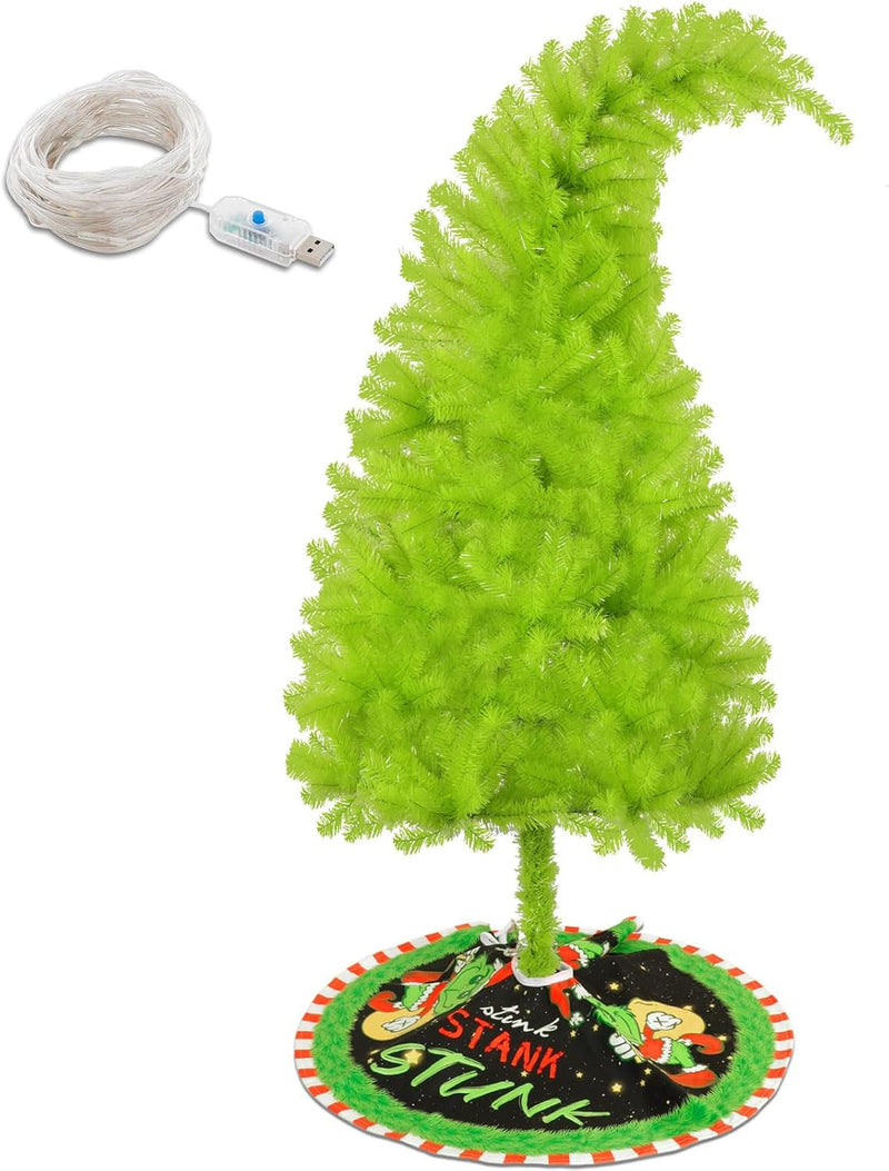 6FT Christmas Tree, Easy Setup Artificial Christmas Tree with Sturdy Metal Stand, Christmas Trees with a Bendable Top for Christmas Decorations