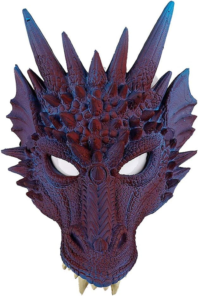 Alodidae 3D Dragon Mask Halloween Party Costume Cosplay for Adults Men, Scary Animal Half Face Masks