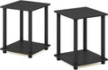 Furinno Simplistic Lot de 2 tables d'appoint, lot de 2, pin ambré/noir