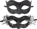 Couple Masquerade Mask Set Masquerade Mask for Women Black Costume Mask Cosplay Party Masquerade Ball