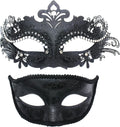 Couple Masquerade Mask Set Masquerade Mask for Women Black Costume Mask Cosplay Party Masquerade Ball