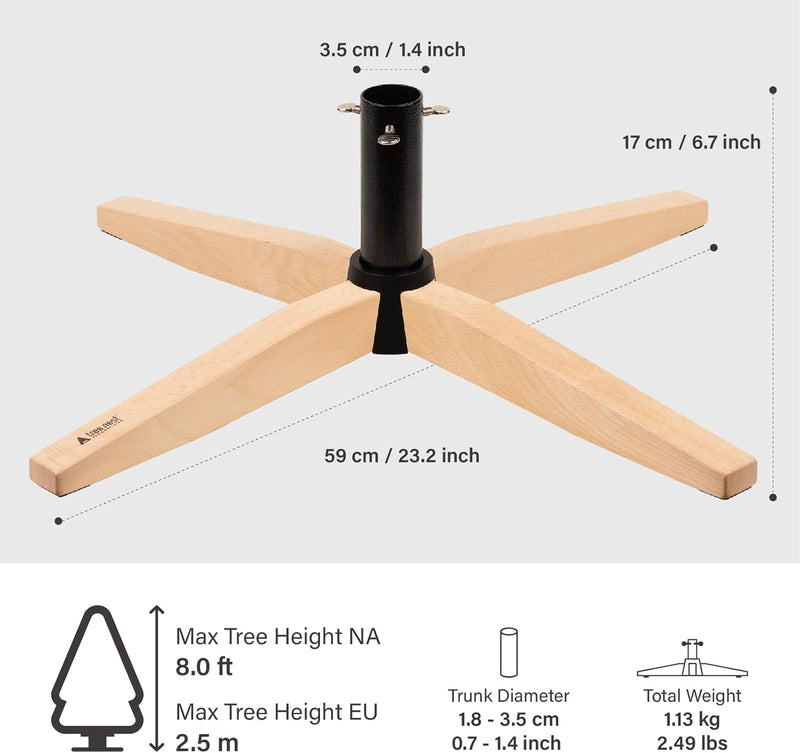 Christmas Tree Stand for Artificial Tree Christmas Base Holder Christmas Tree Holder up to 8Ft for Fake Tree Stable for Xmas Tree Decoration (Gentle, Black)