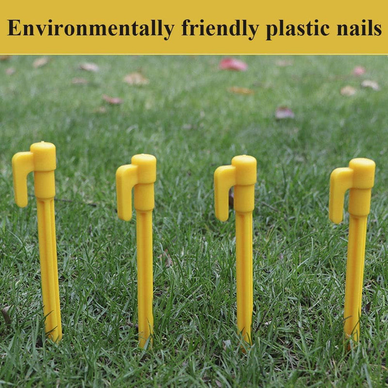 8Pcs Outdoor Camping Tent Stakes Pegs Pins Trip Plastic Tent Nails Yellow Tent Accessories