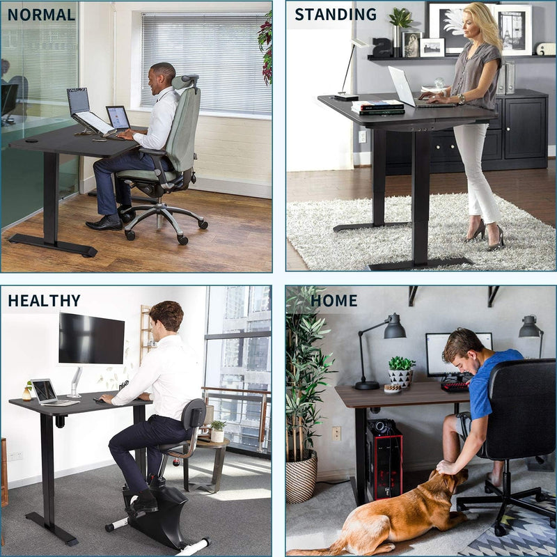 Furmax Office Standing Desk with Height Adjustable Metal Legs, Carbon