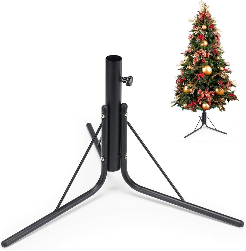 Christmas Tree Stand,Christmas Tree Base for 4-9FT Artificial Trees,Heavy Duty Christmas Tree Stand Fits 0.5-1.5 Inch Pole,Black