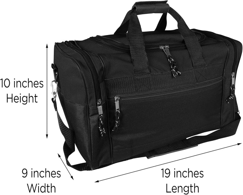 DALIX 17" Blank Duffle Bag Duffel Bag Travel Size Sports Durable Gym Bag