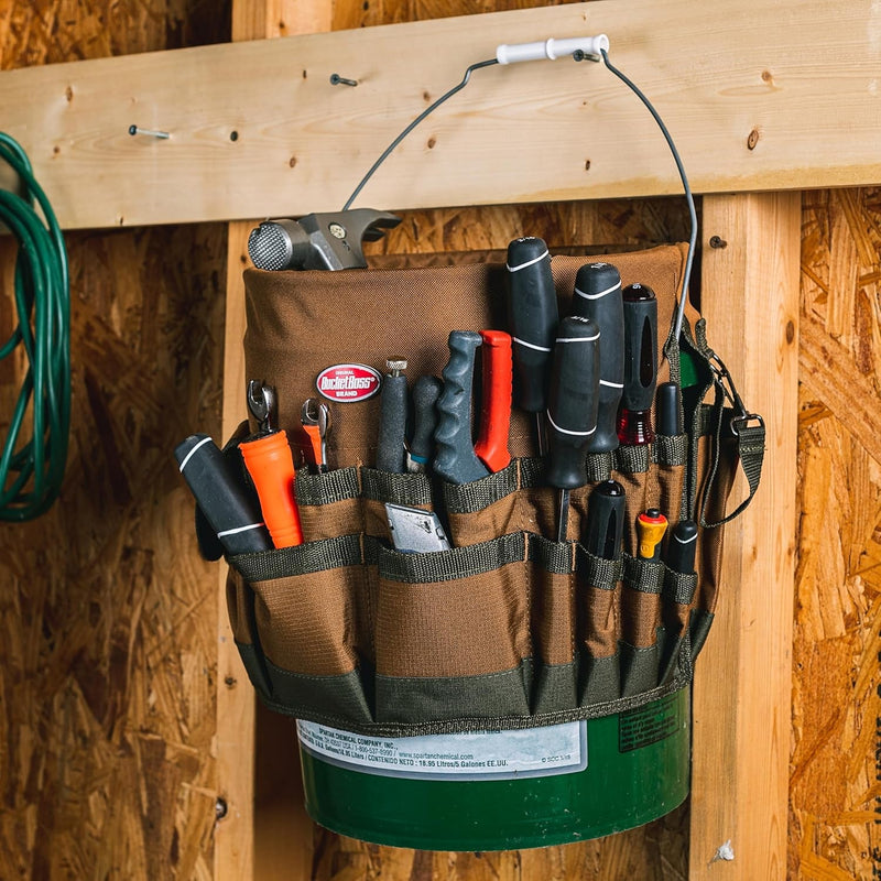 Bucket Boss the Bucketeer Bucket Tool Organizer in Brown, 10030