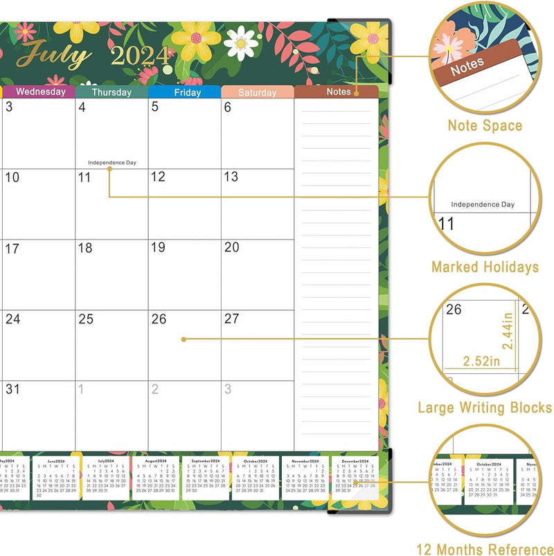 Desk Calendar 2024-2025 Large 22X17, Runs from Now to JUN 2025, Desk Top Calendar 2024-2025 for Planning and Organizing Office or Home