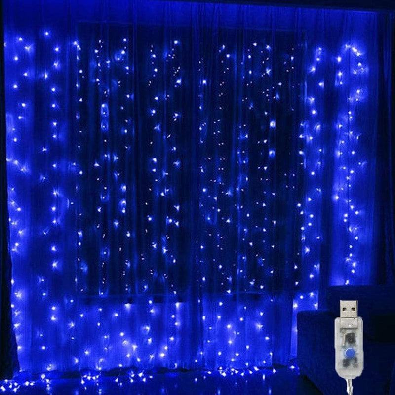 8 Colors Changing Curtain Lights, 2-Pack Each 9.8 X 9.8 Feet Lighted, 8 Modes with Remote, Backdrop Wall Window Hanging Fairy String Lights for Bedroom Christmas Valentine’S Day Decor Home & Garden > Decor > Seasonal & Holiday Decorations Best Lights21122854 9.9ft x 9.9ft(1 Pack) Blue 