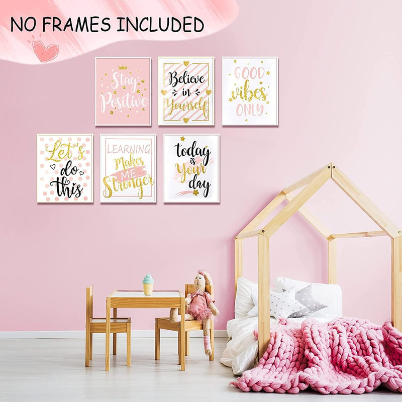 8 Pieces Inspirational Wall Decor Girl Motivational Posters Teen Girls Room Girls Room Wall Decor Motivational Prints for Women Inspirational Posters for Girls Bedroom Classroom 8 X 10 Inch Home & Garden > Decor > Artwork > Posters, Prints, & Visual Artwork Clabby   