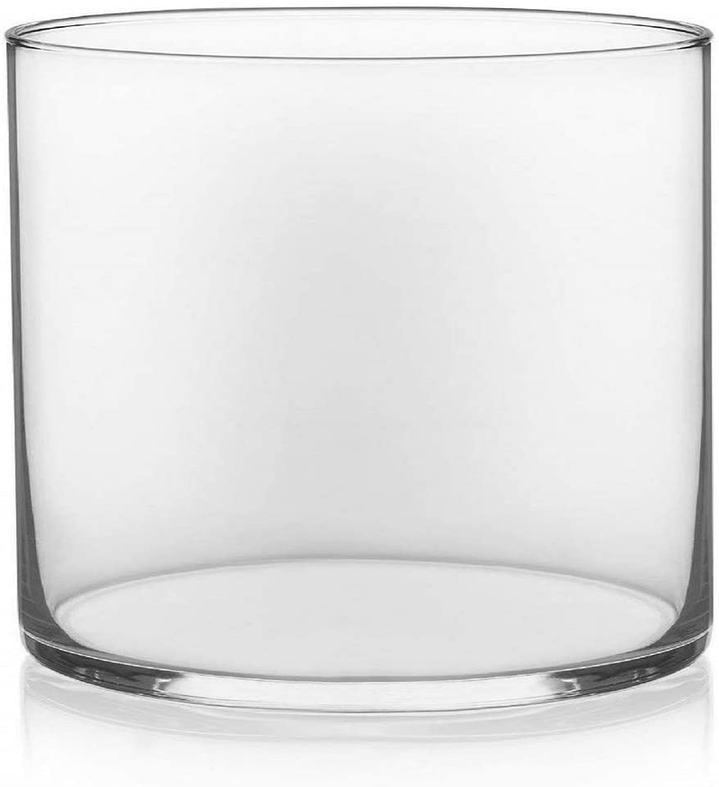 '- 8" Tall x 5" Wide Cylinder Glass Vase and Flower Guide Booklet -for Weddings, Events, Decorating, Arrangements, Flowers, Office, or Home Decor. Home & Garden > Decor > Vases Floral Supply Online 1 5" Wide x 5" Tall 
