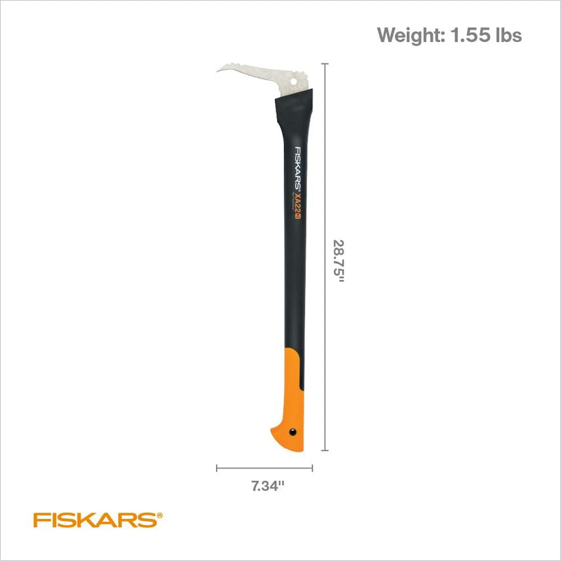 Fiskars 28" Hookaroon Saves Your Back - Lift, Drag, & Load Heavy Rounds of Firewood and Split Wood - Sharp and Lightweight Pick Tool for Logs - Pickaroon Logging Tool - Forestry Tools