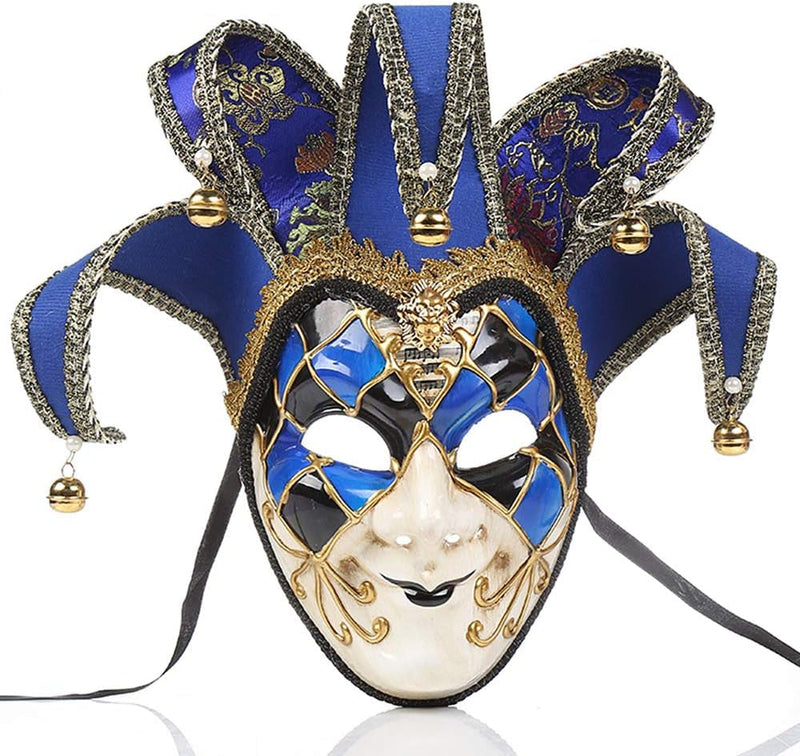 Full Face Venetian Mask Masquerade Mask for Carnival Mardi Gras Cosplay Halloween Party Wall Decoration