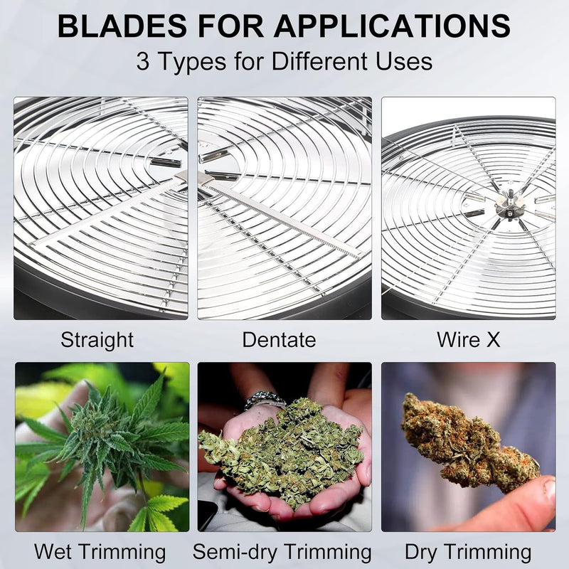 13 in Bud Leaf Bowl Trimmer, Bud Bowl Trimmer with Switchable Stainless Steel Blades & Clear Visibility Dome, Hand Twist Spin Cutting Bud Trimmer for Buds, Flowers, Hydroponics Plants