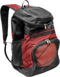 25L Basketball Backpack with Ball Compartment - for Sports Equipment, Gym, Travel