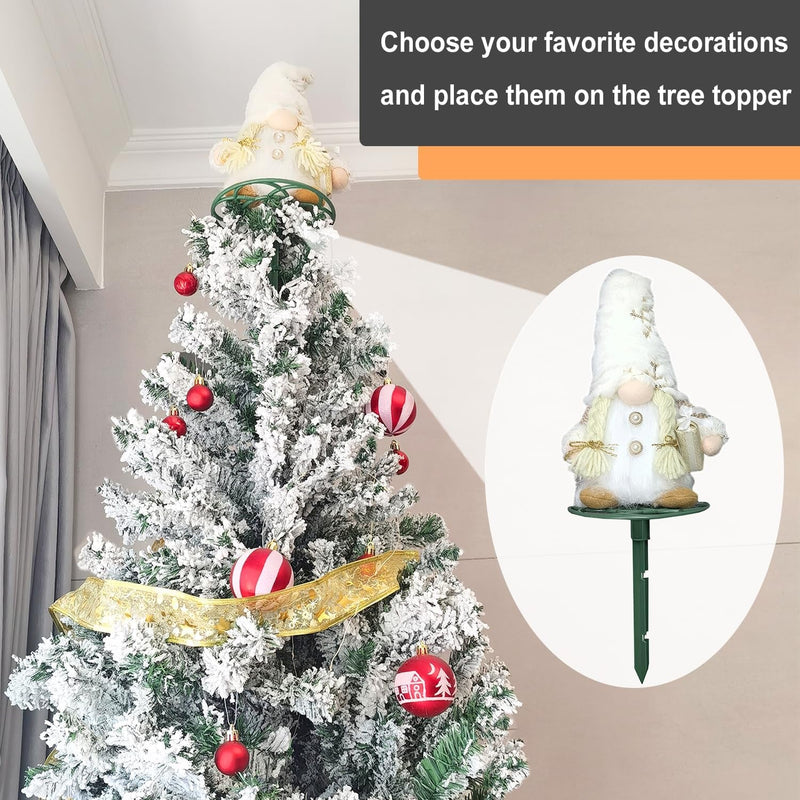 Christmas Tree Topper Holder, Planar Holiday Universal Tree Topper Stabilizer,Plastic Support Rod Adjustable Attachments Stabilize Seasonal Treetop Ornaments Halloween Tree Topper Supporter