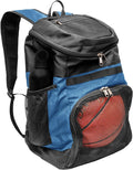 25L Basketball Backpack with Ball Compartment - for Sports Equipment, Gym, Travel