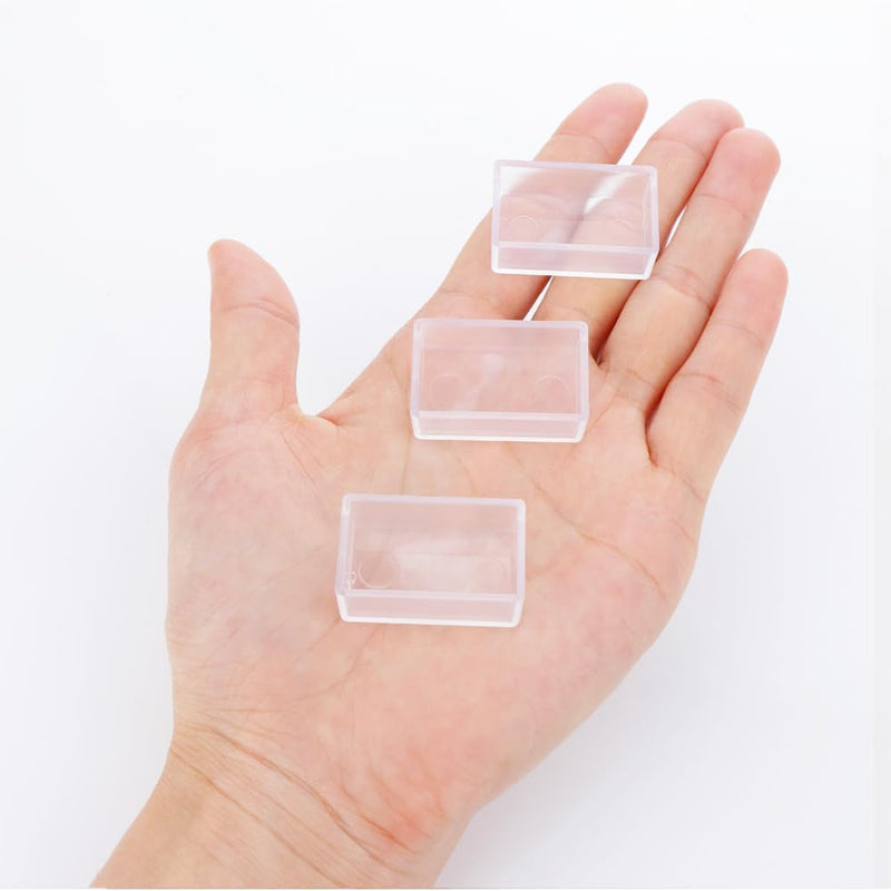 25 Pcs Tarantula Micro Water Bowl, Mini Plastic Dish Tiny Reptile Bowl for Spider Tarantula Millipede Insect (Transparent)