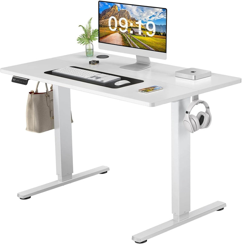 Electric Height Adjustable Standing Desk 40X24 Inches Sit Stand Desk Home Office Desk,Work from Home Desk,Rising Desks for Home Office,Black