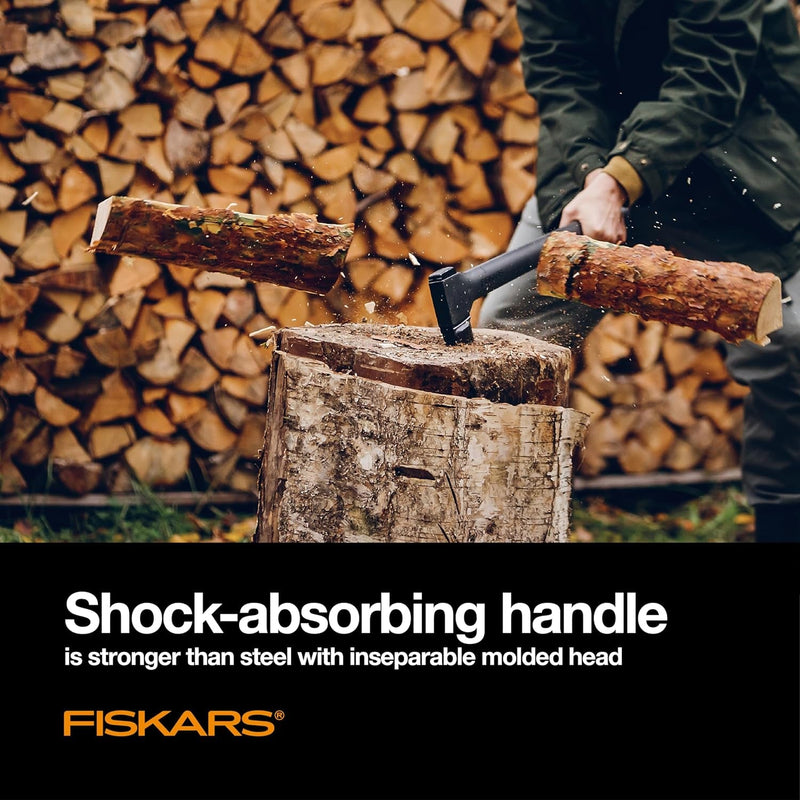 Fiskars X27 Super Splitting Axe - 36" Wood Splitting Axe for Medium to Large Size Logs with Shock-Absorbing Handle - Split Firewood - Forged Steel Blade - Bushcraft Gear and Camping Axe