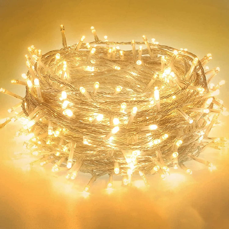 Extra-Long 66FT Christmas Lights Outdoor/Indoor, 200 LED Upgraded Super Bright String Lights, Waterproof 8 Modes Plug in Twinkle Fairy Lights for Christmas Tree Christmas Decorations (Warm White)