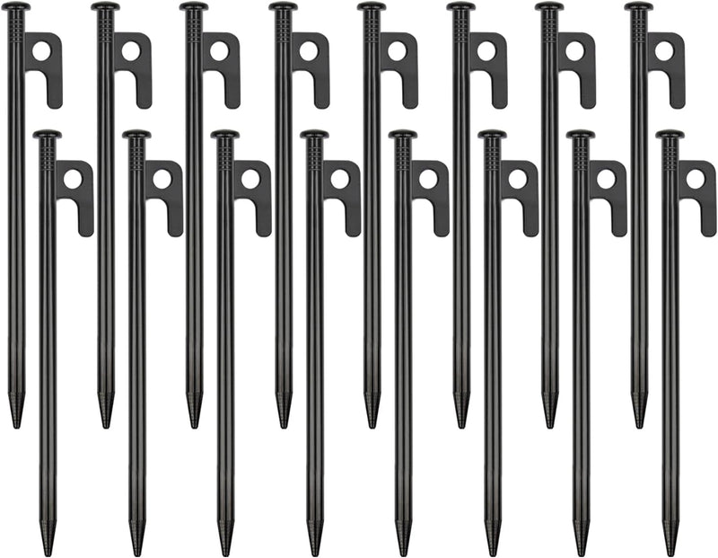 8 Pack Tent Stakes Heavy Duty Metal Tent Pegs for Camping Steel Tent Stakes 8 Inch Unbreakable and Inflexible