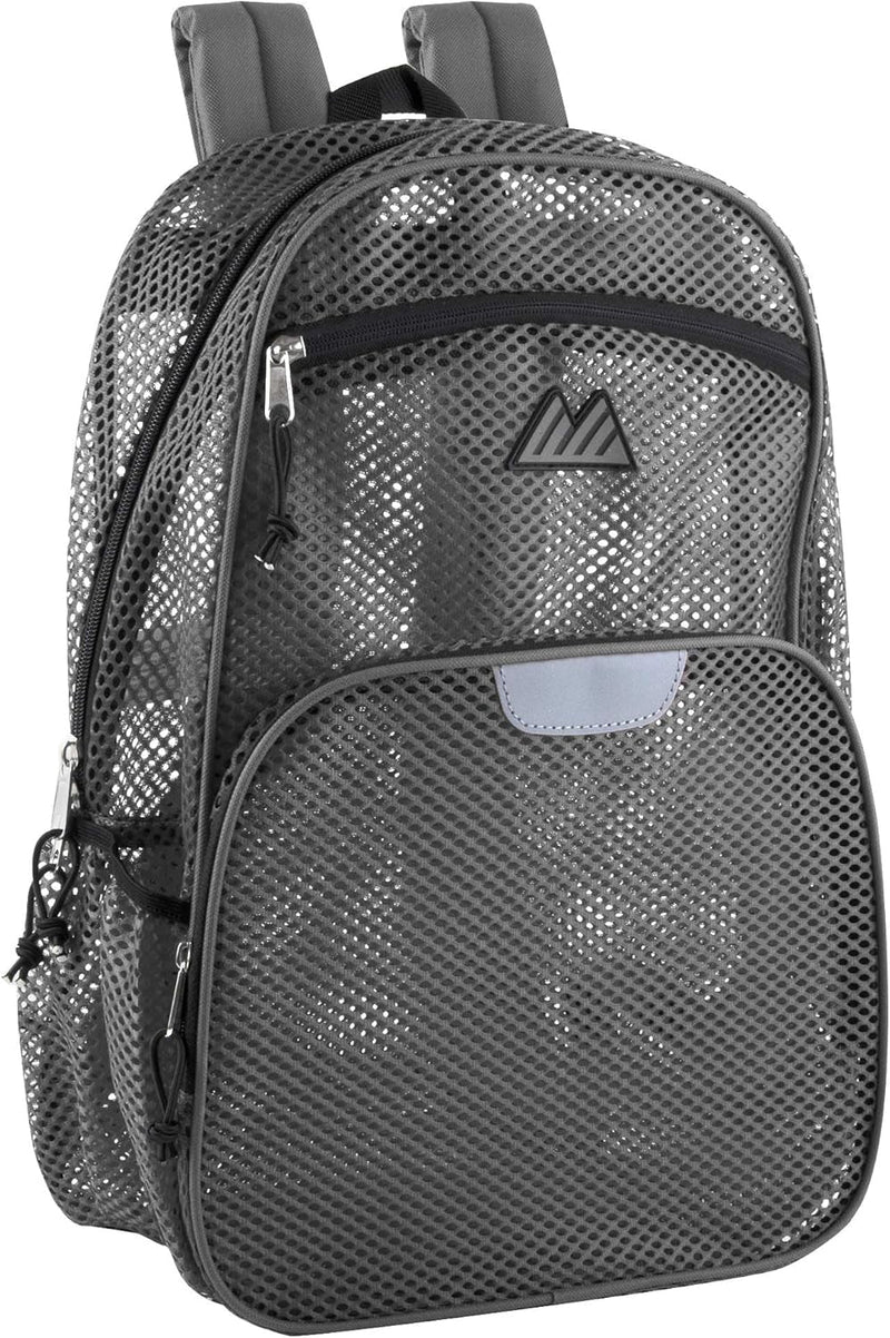 Collapsible Mesh Backpacks for Adults, School, Beach - Backpack with Reflective Strip and Wire Frame for Support (Blue) Large