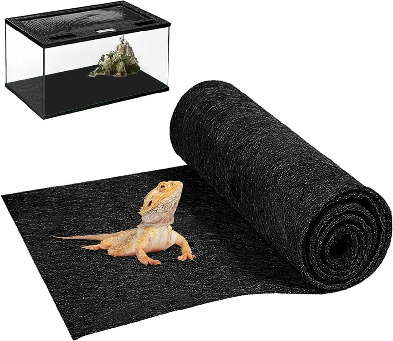 47" X 24" Large Reptile Carpet Terrarium Liner Bedding Reptile Substrate Mat Supplies for Bearded Dragon Snake Lizard Tortoise Leopard Gecko (Blue)