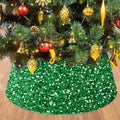 Blue Christmas Tree Collar 23.6 Inch Sequin Velvet Christmas Tree Skirt Christmas Tree Stand Base Cover for Xmas Tree Ring Christmas Tree Base Box Sparkle Tree Collar Skirt for Home Decor