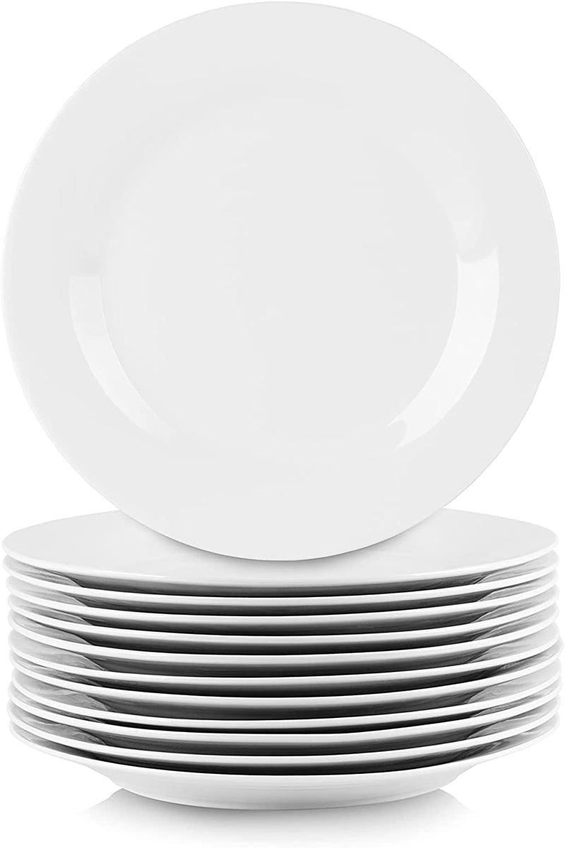 10 Strawberry Street 10" Catering Square Dinner Plate, Set of 12, White