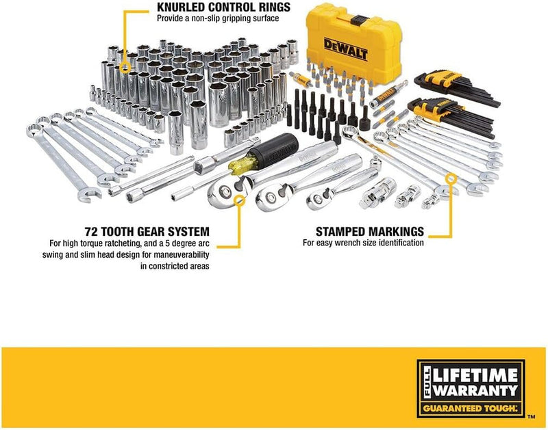 DEWALT Mechanics Tools Kit and Socket Set, 168-Piece (DWMT73803)