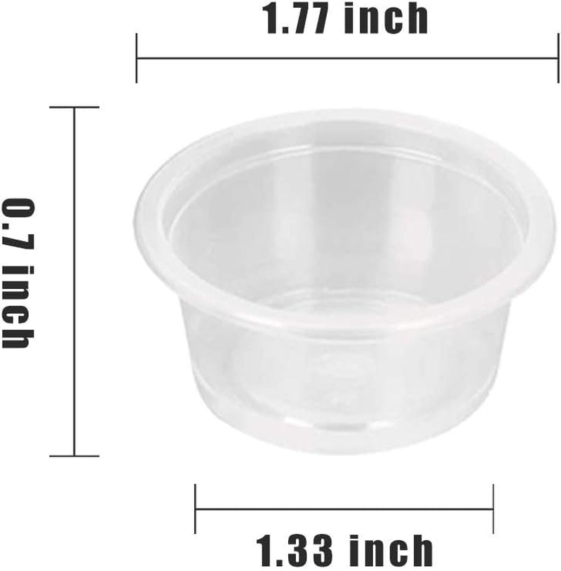 100Pcs Crested Gecko Food Dish, 0.5Oz Plastic Reptile Feeding Cups