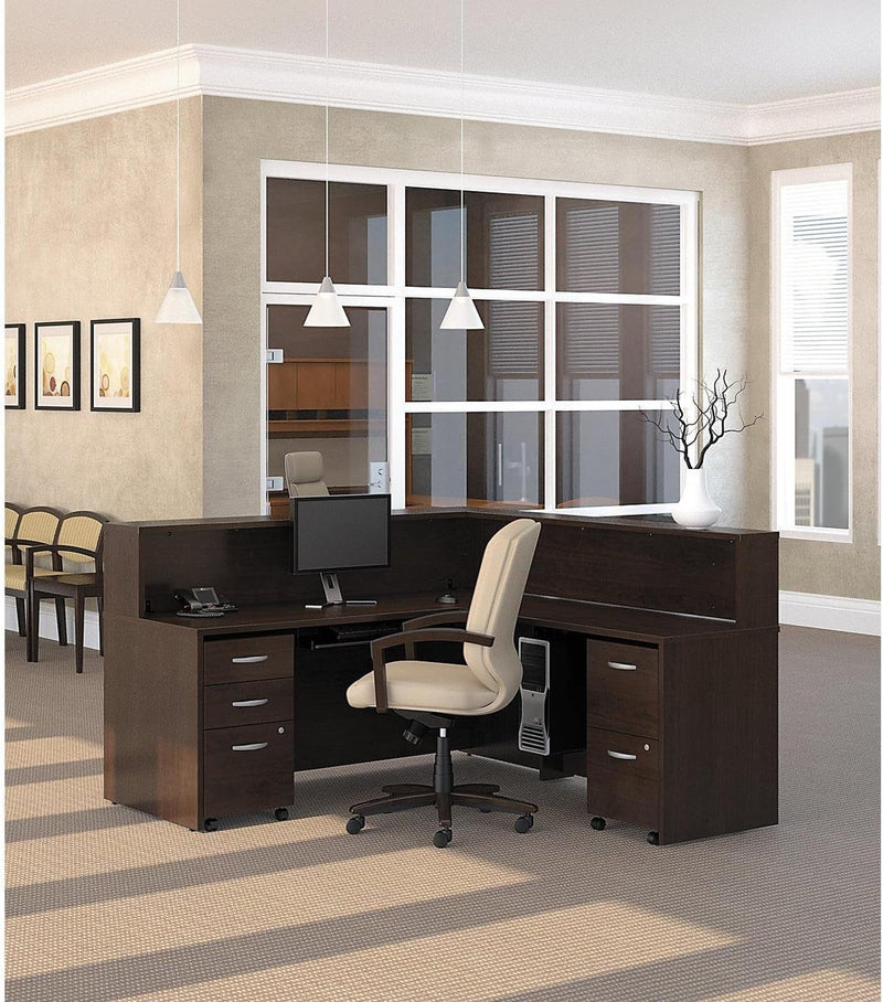 Bush Business Furniture Series C Office Desk, Large Computer Table for Home and Professional Workplace, 72W X 30D, Mocha Cherry