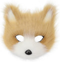 Animal Fox Wolf Mask Halloween Party Cosplay Costumes Props Plush Cat Half Face Masks Carnival Christmas Masquerade