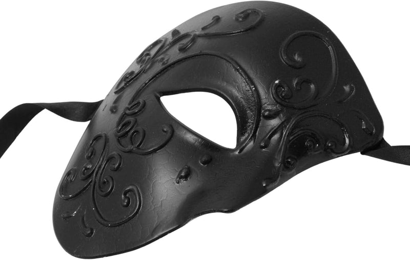 Fancy Ball Prom Black Phantom of the Opera Venetian Half Face Mardi Gras Masquerade Mask, Carnival Costume Masquerade Party Mask Cosplay Phantom of the Opera