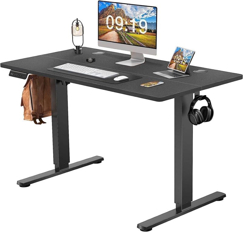 Electric Height Adjustable Standing Desk 40X24 Inches Sit Stand Desk Home Office Desk,Work from Home Desk,Rising Desks for Home Office,Black